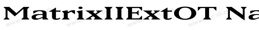 MatrixIIExtOT Narrow字体转换